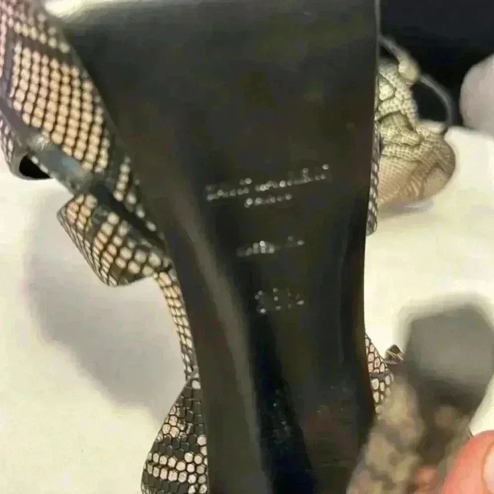 Yves Saint Laurent Tribute Python Print Platforms Size 38.5